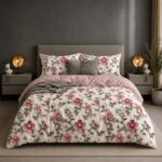 Slikia Roselle floral printed Double bed Bedsheet