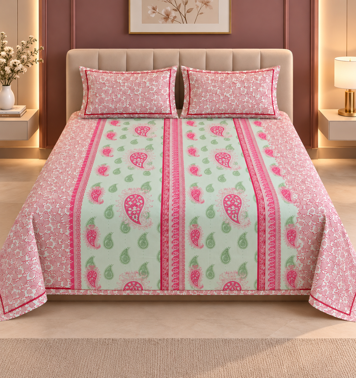 2026/09/1000264671.png Noor-e-Gul Cotton Bedsheet - Image 1